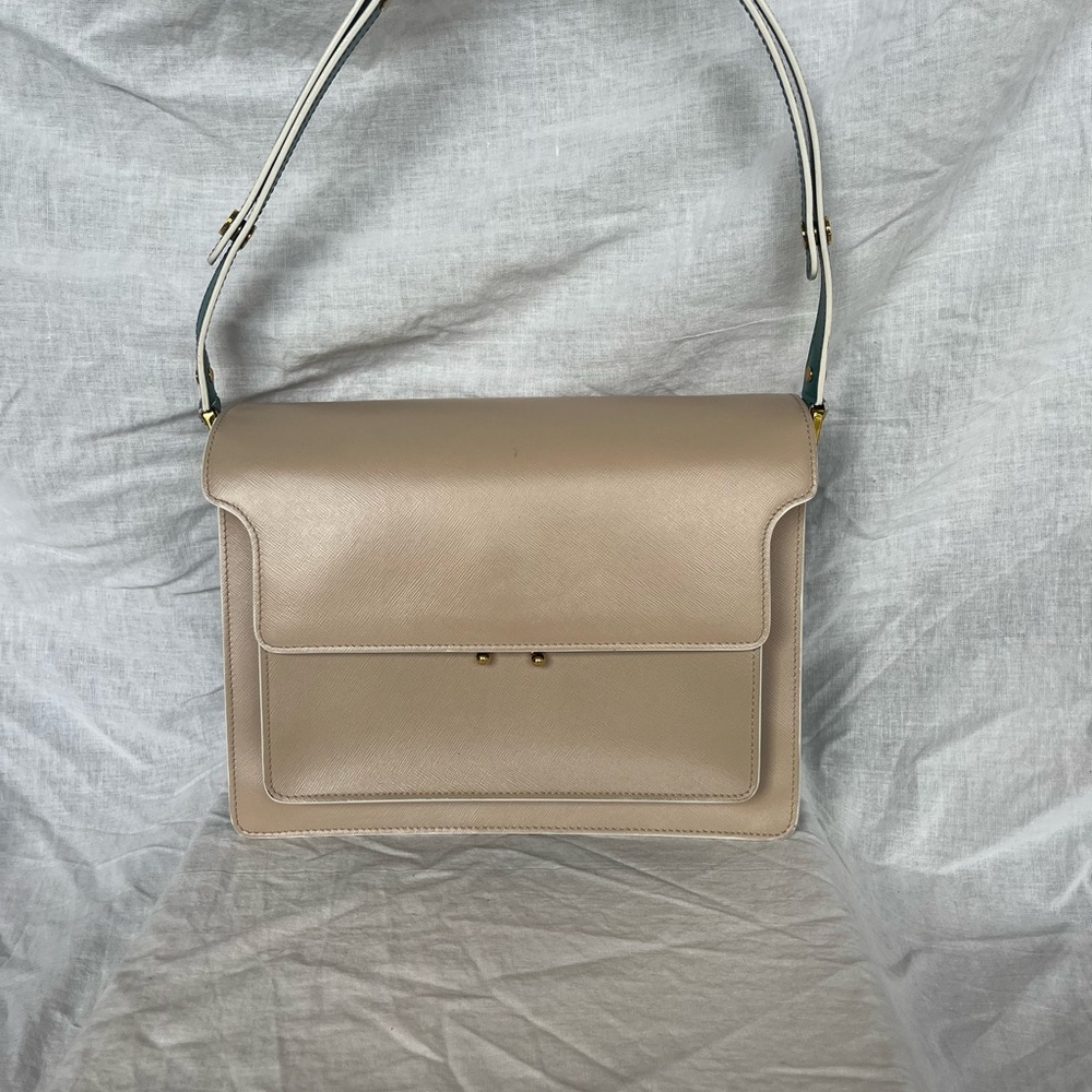 Marni Beige Leather Shoulder Bag